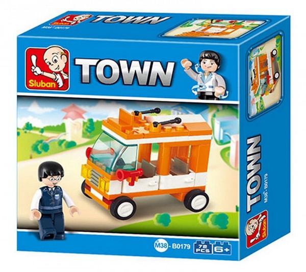 Sluban Town Mini Bus, 72 bricks, 1 figure